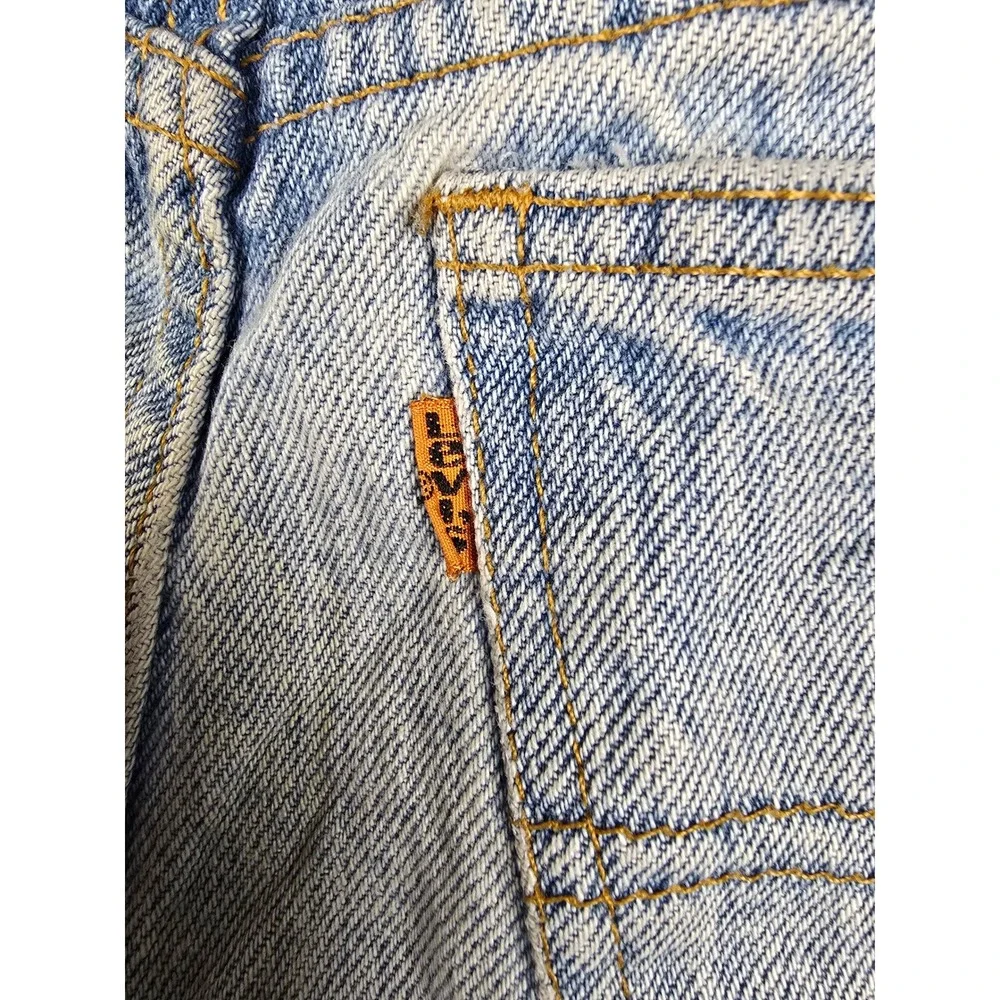 Vintage Levi's 550 Relaxed Student Jeans 28x30 Fit 26x29 Denim Orange Tab 1996